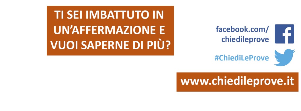 ''Chiedi le prove'', perché un'affermazione scientifica senza prove non è scientifica