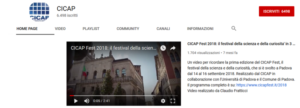 Scopri i nostri video su Youtube