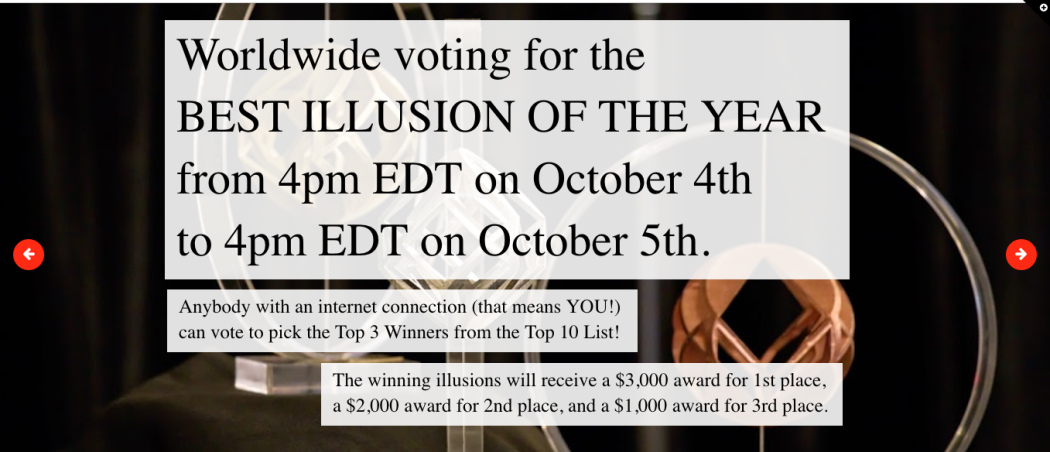 Premio Best Illusion Of the Year Contest